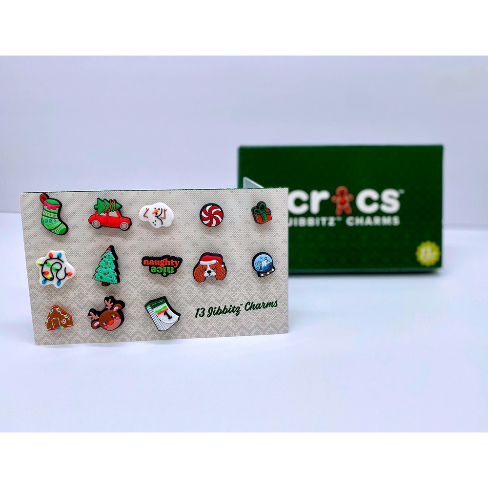 Crocs Jibbitz Christmas Holiday 13-Pack Shoe Charms Set Multicolor New in Box